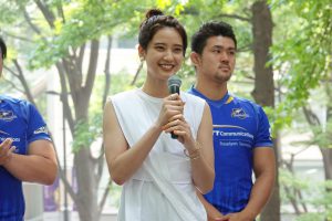 山崎紘菜　「MARUNOUCHI SPORTS FES 2019」オープニングセレモニーに登壇！