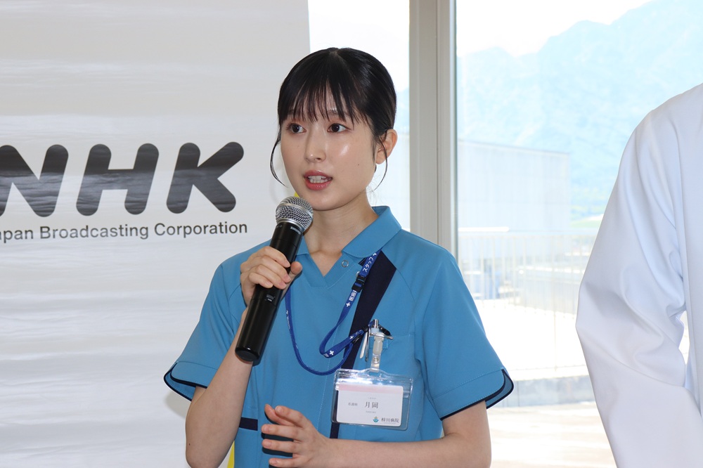 福本莉子　ドラマ「勿忘草の咲く町で～安曇野診療記～」出演者会見に登壇！